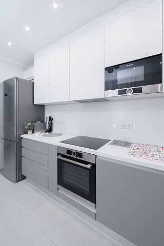 Лаконичная прямая кухня. Коллекция Урбан. Размер: 3750 Х 2640 мм  - 2