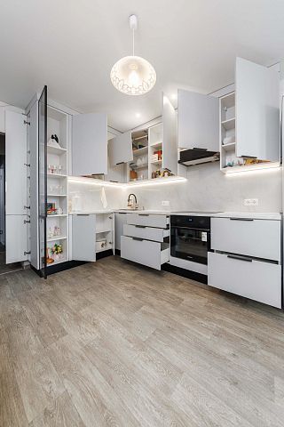 Стильная функциональная кухня. Коллекция Джерси. Размер: 4069 Х  2520 мм  - 2