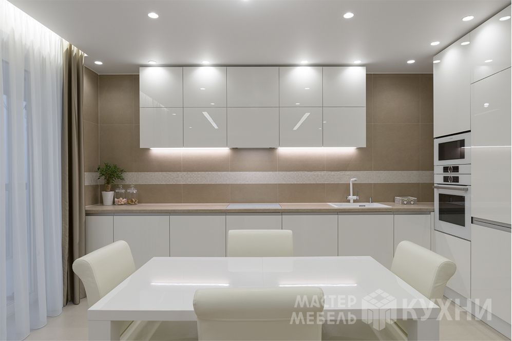 Угловая кухня Интегро из акрила. Фото 1